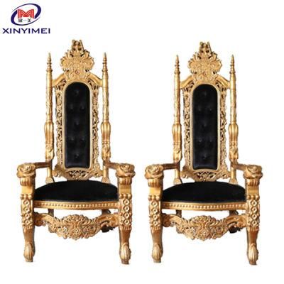 High Quality Solid Wooden Hotel Restaurant King and Queen Chair Wedding Sofa Xym-H122