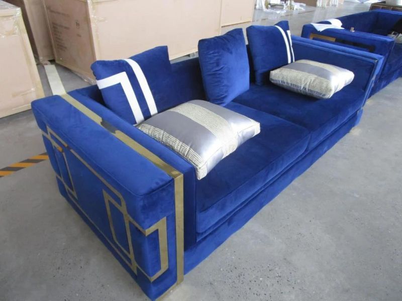Metal Frame Fabric Sofa for Living Room