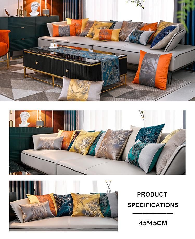 2022 Throw Pillow Hot Hometextile and Hotel Jacquard Wholesale Floor Cushion Seat Sixe Colors