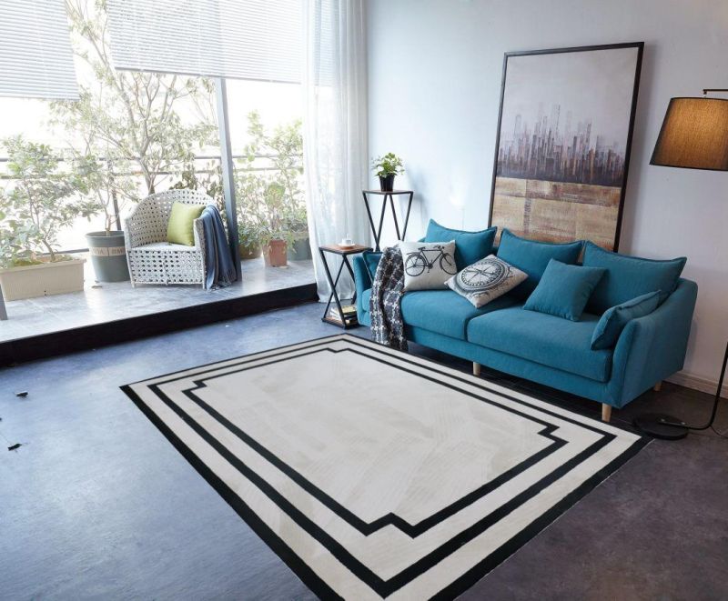 Black and White Rugs Under Sofa Rug Floor Carpet