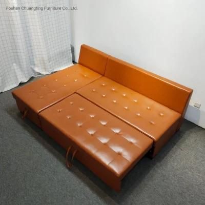 European Style Leather Sofabed Functional Sofa Set Storage Sofa Set
