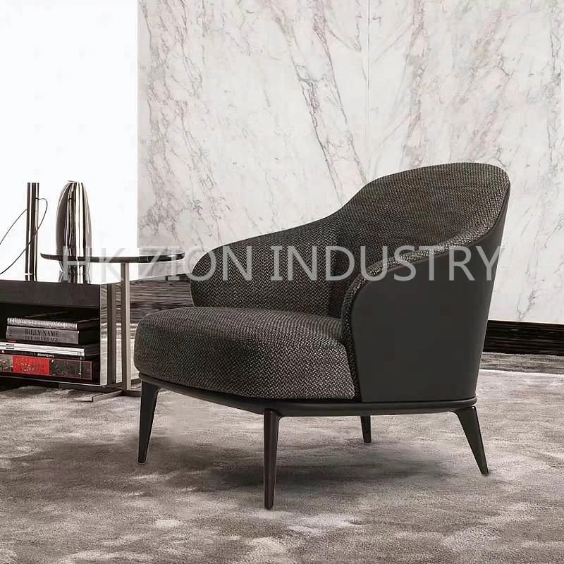 Nordic Style Modern Leather Single Sofa Chair Wooden Sofa Manufacturers Furnitures House Sofa Set Luxury Lounge Sofa Reception Chair Negotiate Chair Sofa