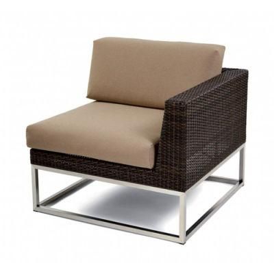 Garden Furniture Wide Thick Teak Poly Wood Aluminum Outdoor Hotel Balcony Lounge Sofa