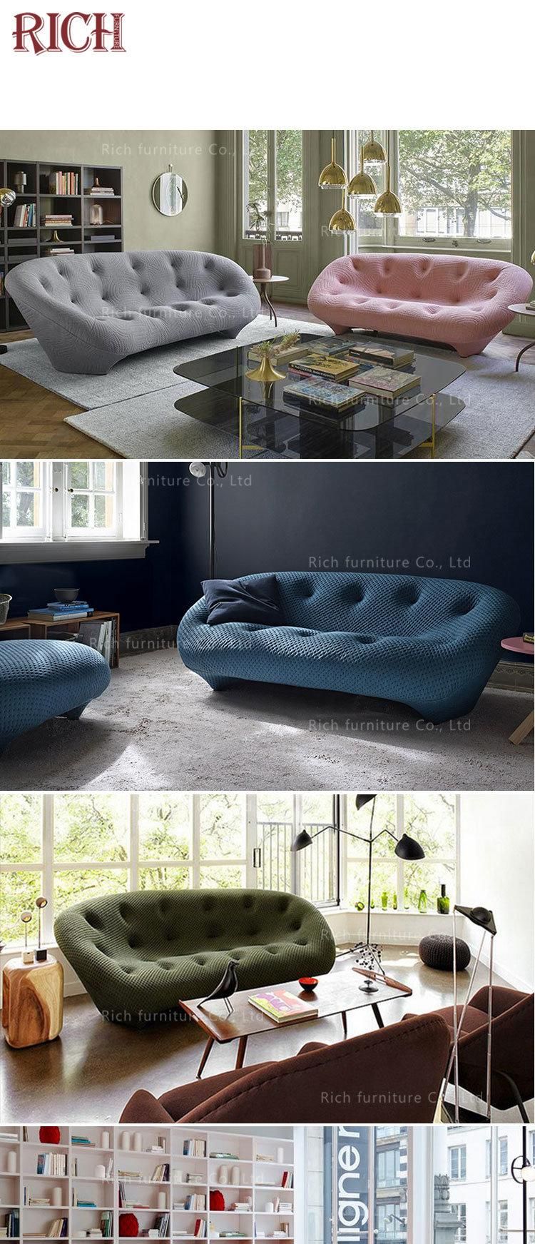 Contemporary Living Room Sofa Set Modern Italian Net Fabric Lazy Boy Living Room Sofa Upholstered Deep Buttoned Sofa