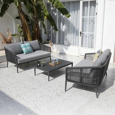 Outdoor Rattan Sofa Villa Hotel Courtyard Garden Table and Chairs