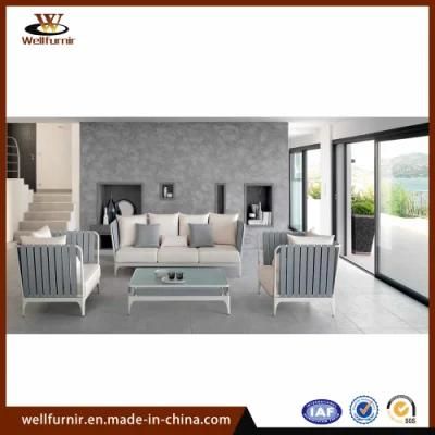 Well Furnir Aluminum Outdoor Stripe Sofa Sets with Cushion (WFR1807)