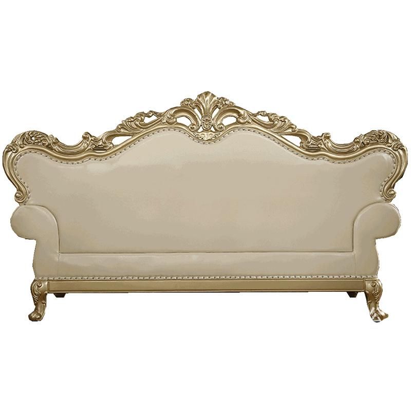Home Furniture Factory Wholesale Classic Wood Leather Sofa in Optional Sofas Furnitures Color and Couch Seats