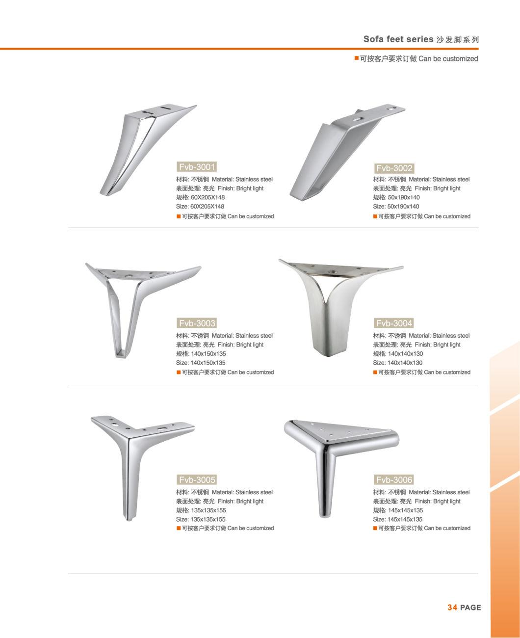 Chrome Steel Modern Sofa Fittings for Home Furniture Legs Cabinet Chair Table Feet