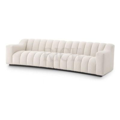 Modern Furniture Hotel White Boucle Sheepskin Sofa Couch Fabric White Teddy Sofa