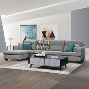 New Design Gray Fabric Corner Sofa for Home Furniture