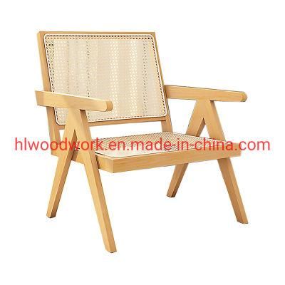 Little Rattan Sofa / Rattan Chair Rubber Wood Frame Rattan Seat Leisure Sofa Armchair Living Room Chair