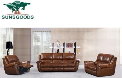Leather Living Room Sofa Manual Recliner Home Furniture, Sofa Sectionals