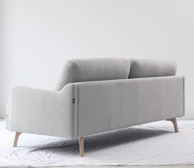 Japanese Minimalist Style Home Living Room Fabric Three Seat Sofa