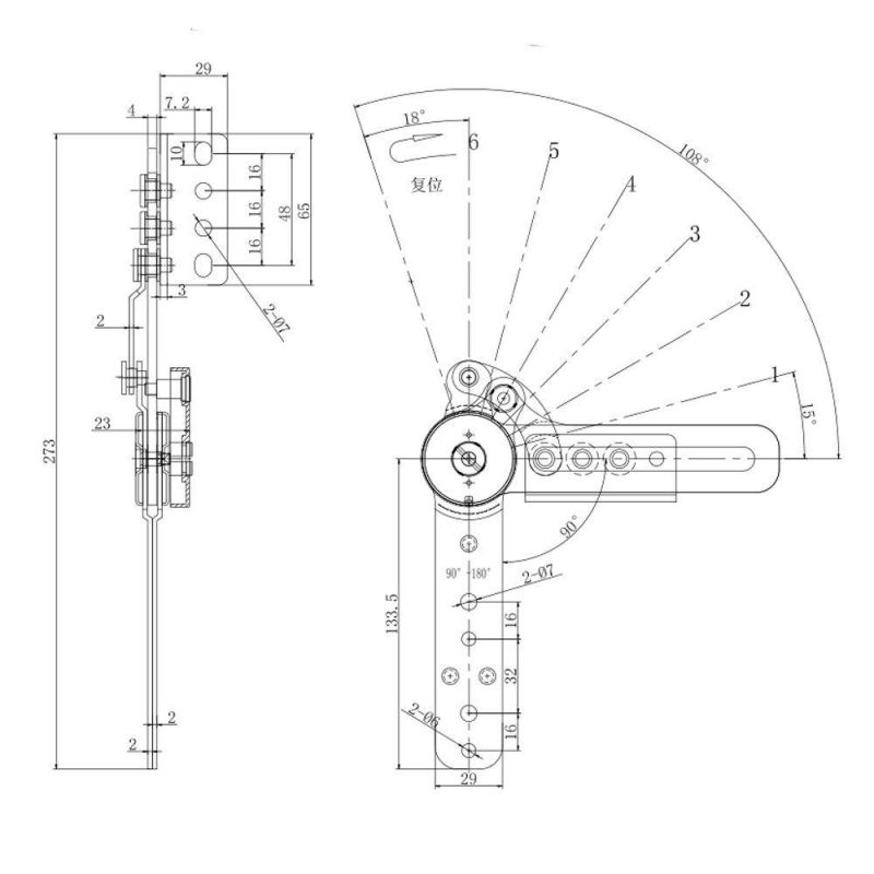 Upholstery Joint Headrest Ratchet for Sofas