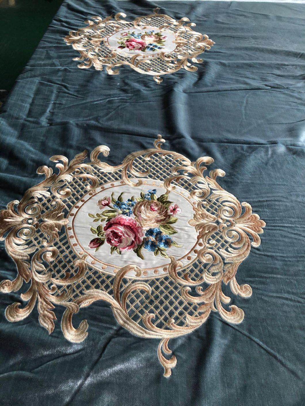 New Design Good Quanlity Embroidery Velvet Fabric for Hometextile
