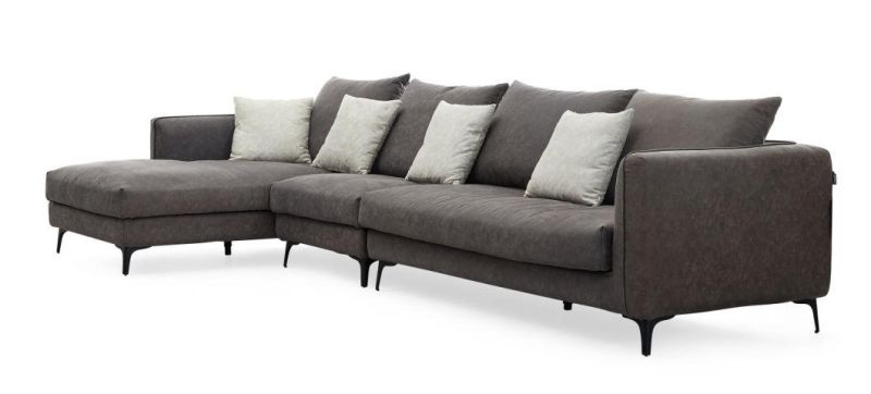 Lm25 Corner Sofa in Fabric, Italian Minimalist Style Living Room Set, Modern Design Sofas in Home and Hotel