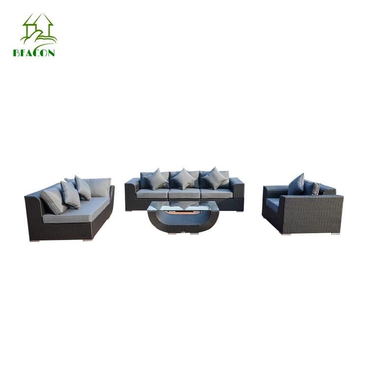 Outdoor Patio Garden Furniture Rattan Wicker Lounge Sofa Set for Home Hotel