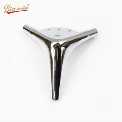 Hot in Europe Triangle Shape Furniture Accessories China Manufacturers Zinc Alloy Silver Color Sofa Legs