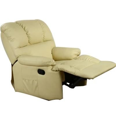 Bright Warm Color Hot Sale Home Furniture Sofa Manual Recliner Sofa Single Oneseat Sofa Comfortable and Soft Backrest for Living Room Sofa