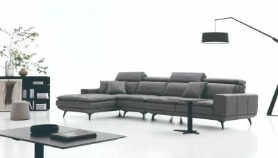 Home Furniture Factory Provided Living Room Sofas Set Fabric Grey Sofa Royal Metal Legs Living Room Sofa with Chaise