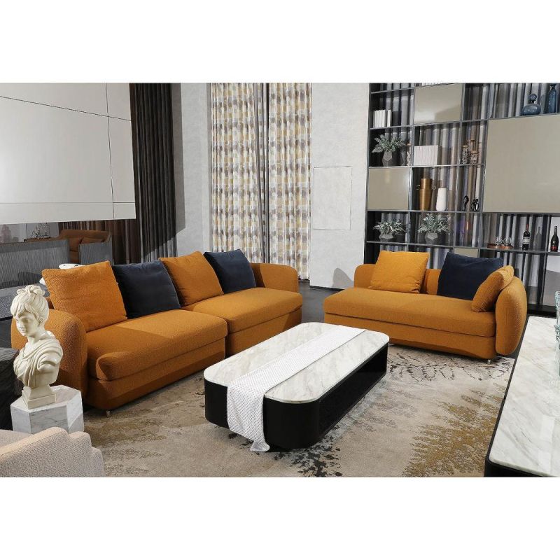 Living Room Furniture Modern Design Fabric Sectional L Shape Sofa