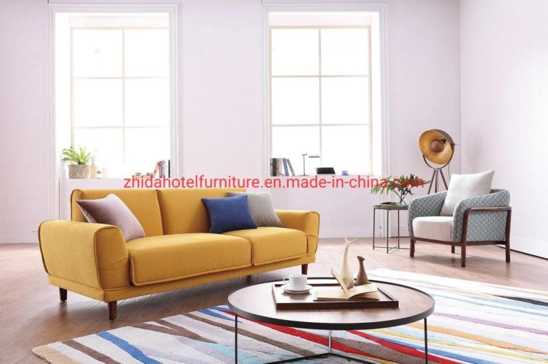 Japan Style Living Room Furniture Fabric Modern Wooden Legs Sofa