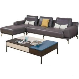 Modern L Shape Living Room Furniture Fashion Italy Leather Sofa (B09)
