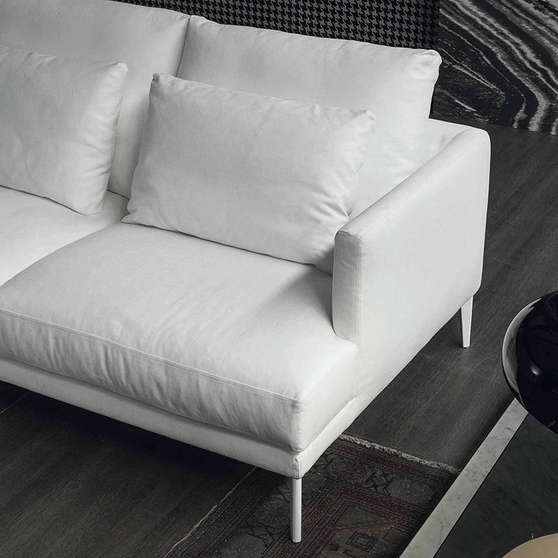 Fashion Living Room Solid Wood Frame Fabric Sofa