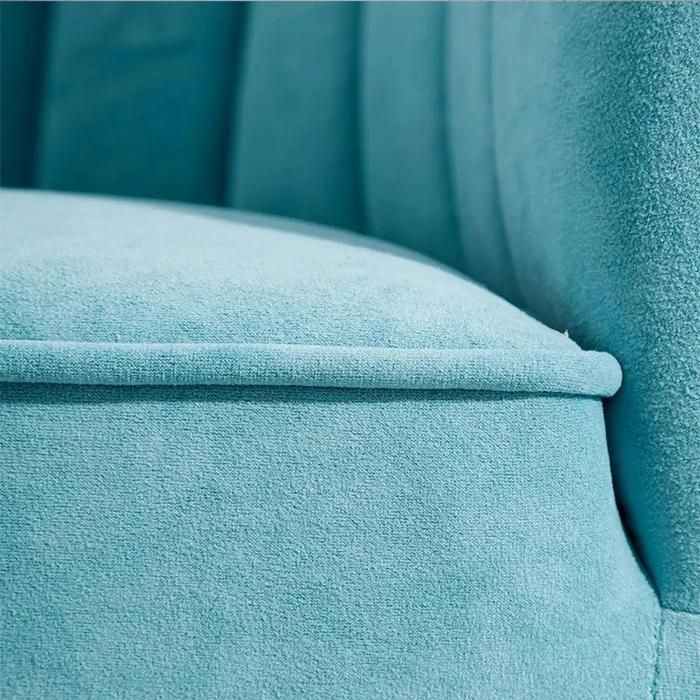 Modern Furniture Blue Couch Relax Loveseat Velvet Sofa for Living Room