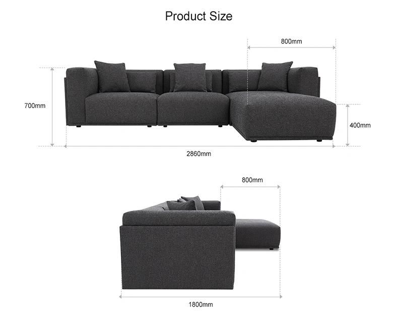 Modern Home Furniture Set Leisure Living Room Fabric Sofa