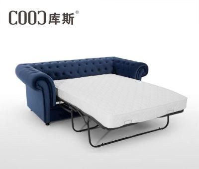 Modern Luxurious Living Room Circle Armrest Design Cloth Art Sofa Bed