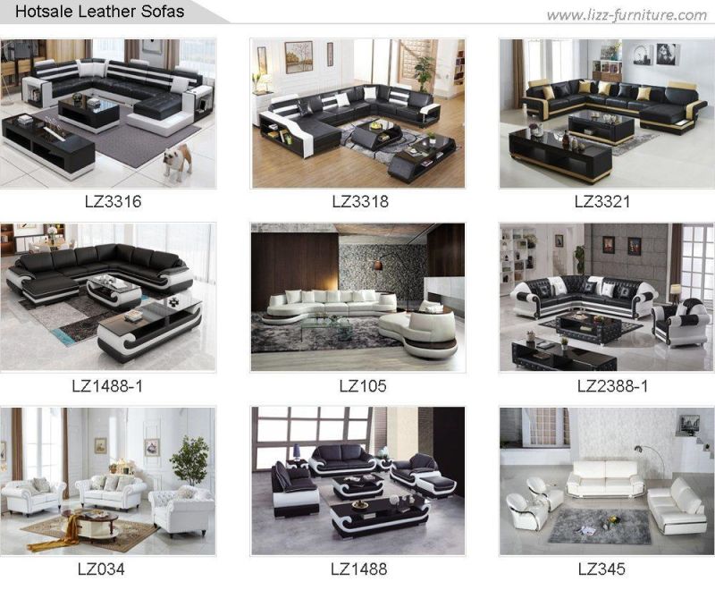 European Modern Leisure Living Room /Home /Office /Hotel L Shape Sectional Genuine Leather Modular Chesterfield Corner Couch Furniture Set