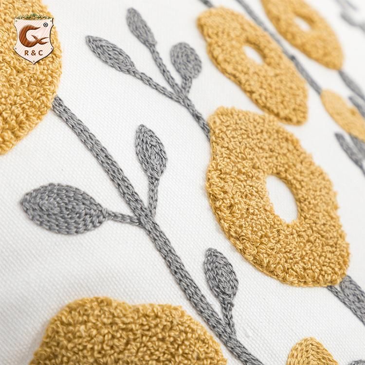 3D Digital Prints Flower Design Cushion Covers Floral New Arrival Linen Natural Modern Style Sofa Covers