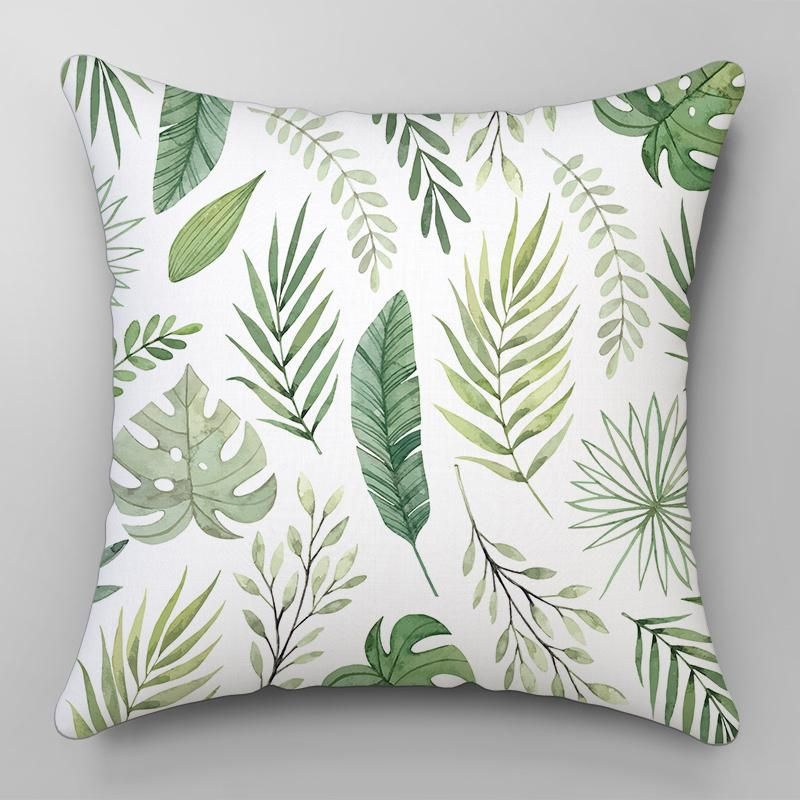 Flower Cushion Flower Pillow Green Plant Cushion Spring Throw Pillows Plush Pillow Sofa Seat Cushions Green Throw Pillows