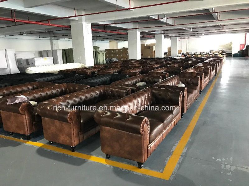 High Quality Vintage Leather Chesterfield Sofa