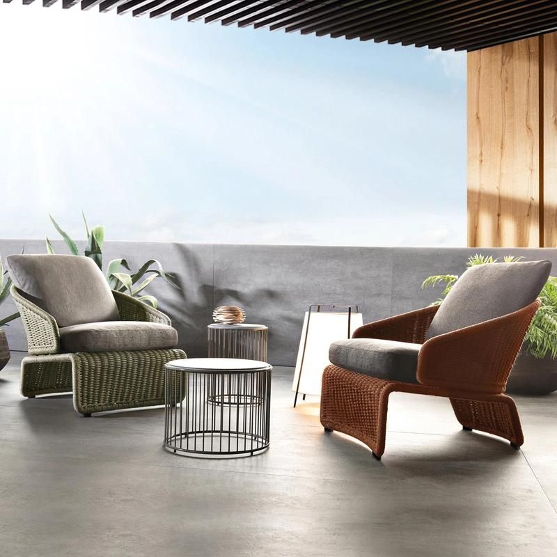 Outdoor Rattan Sofa Combination Hotel Furniture Garden Table and Chair