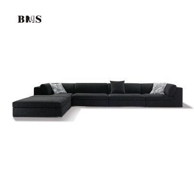 Luxury Home Hotel Furniture Contemporary Upholstery Fabric Lounge Corner Sofa