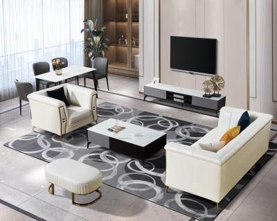 2020 Modern Contemporary Italian Living Room Leisure Luxurious Gloden Metal Royal Furniture Sofa Set