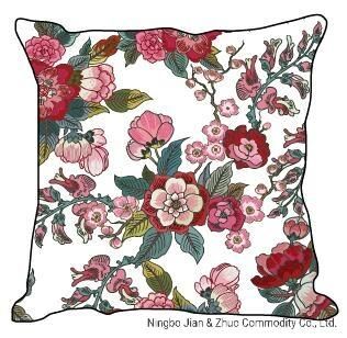 Custom Printing Beautiful Flower Cushion Pillow Household Textiles Use for Bed Sofa and Decorate