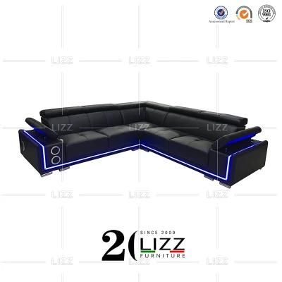 Modern New Design Home Office Furniture High End Living Room Nordic Genuine Leather Sofa