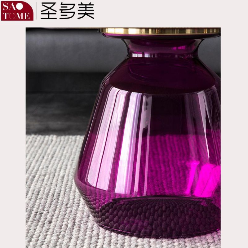 Sofa Round Shape Glass Accent End Table Coffee Tables