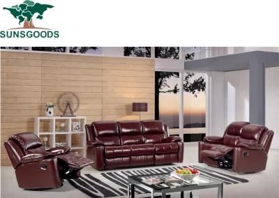 Wooden Frame Leisure Living Room Furniture Couch Design Genuine Leather Sectional Sofa Set