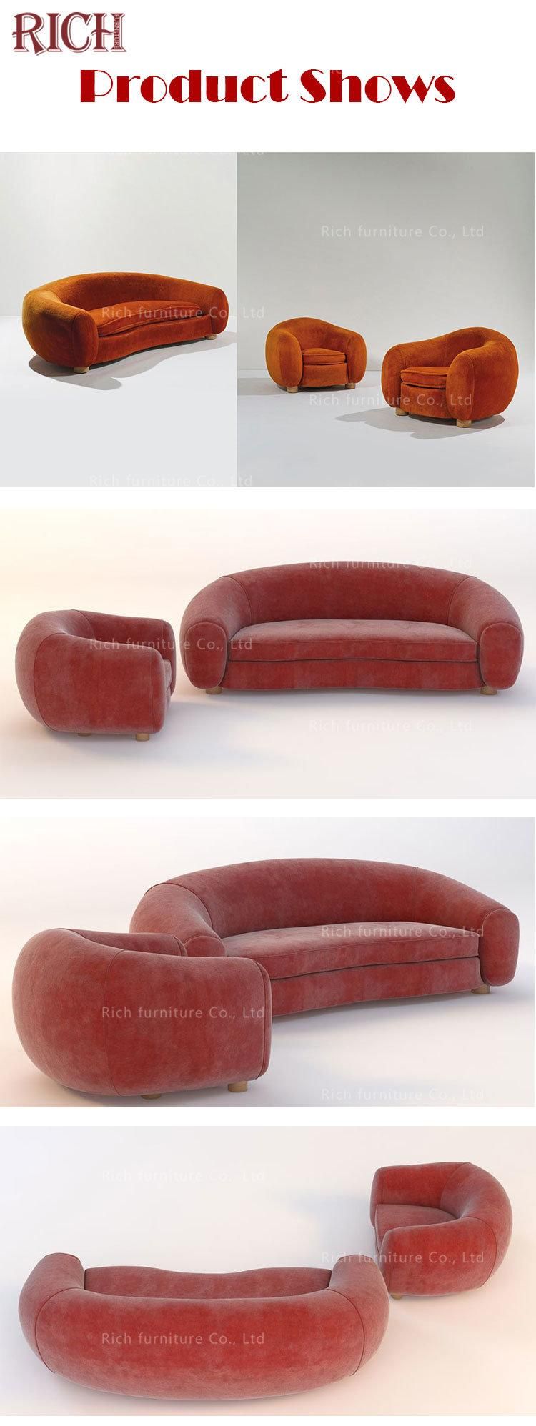 Modern Furniture Three Seat Fabric Leisure Sofa