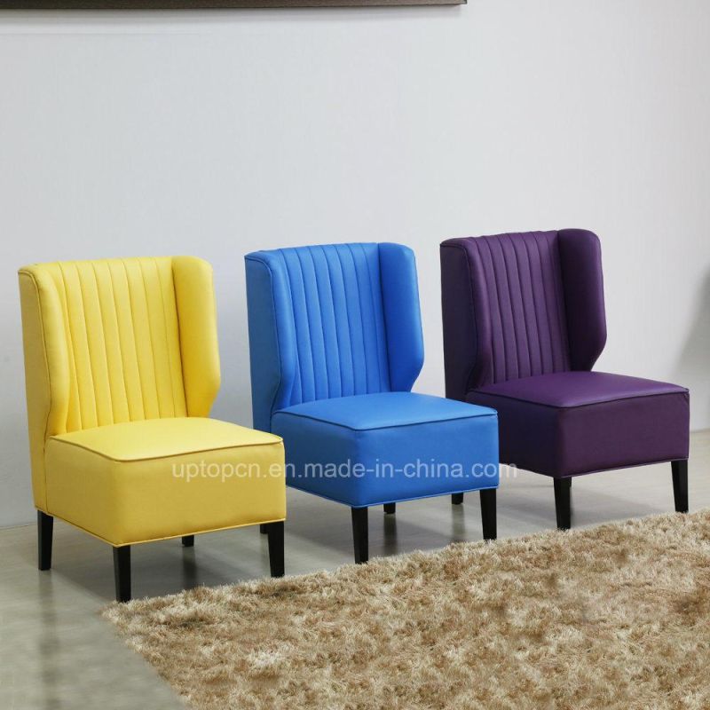 (SP-HC578) China Modern Leather Hotel Sofa Chair Wooden Legs