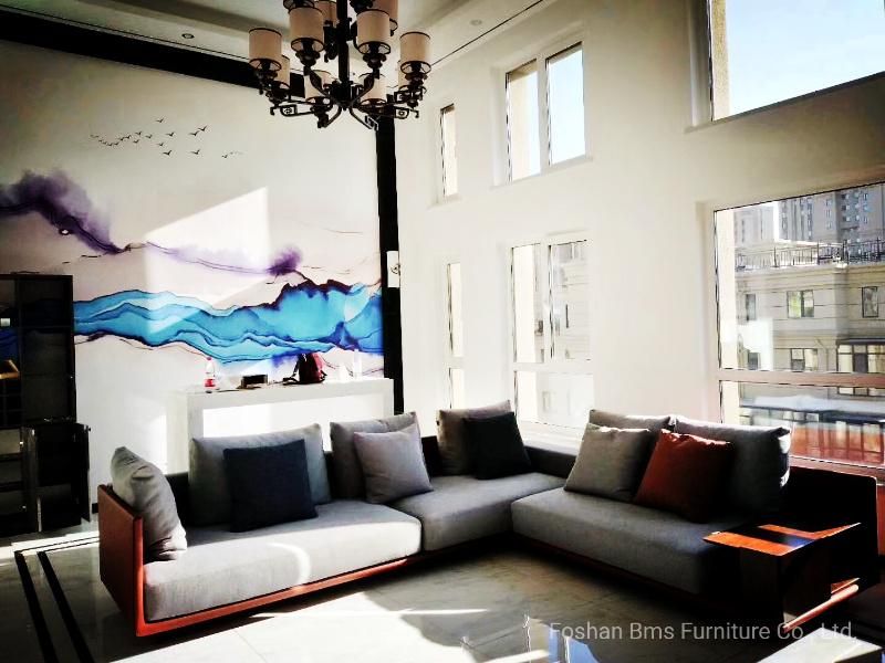 European Design Italian Modern Sectional Home Furniture Fabric Corner Sofa