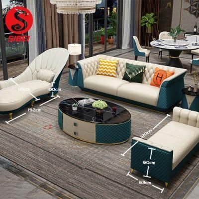 Luxury Design Decoration Home Furniture Genuine Real Leather Couch Living Room Sofas