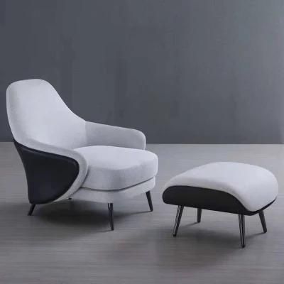 Nova Fabric Sofa Cover Living Room Furniture Sofa Chair Lounge Chair with Footstool