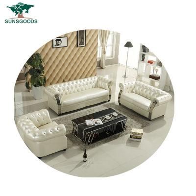 Italy Home Modern Leisure Comfortable Chaise Living Room Furniture Leather Sofa (CH95#1)