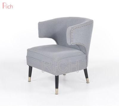 Grey Shell Shaped Arm Chair Single Nordic Wooden Sofa