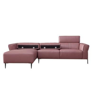 Sunlink Modern L Shaped Leather Lounge Couch Home Living Room Furniture Sofa